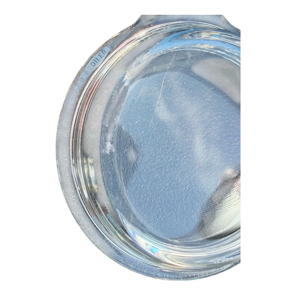 Vintage Pyrex P-150-C Clear Glass Lid Replacement Round‎ with Tab Handle